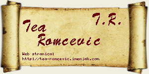 Tea Romčević vizit kartica